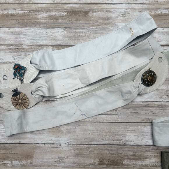 Lot of Craft Supplies Materials Leather Belt Strips Charms Pendants Multicolor - Picture 9 of 10